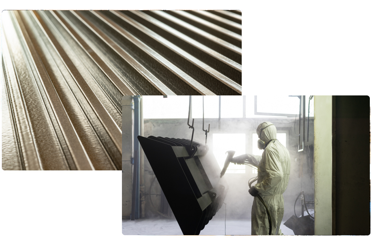 Aplicaciones especializadas de abrasivos industriales Hombre aplicando abrasivos industriales sobre superficie metalica